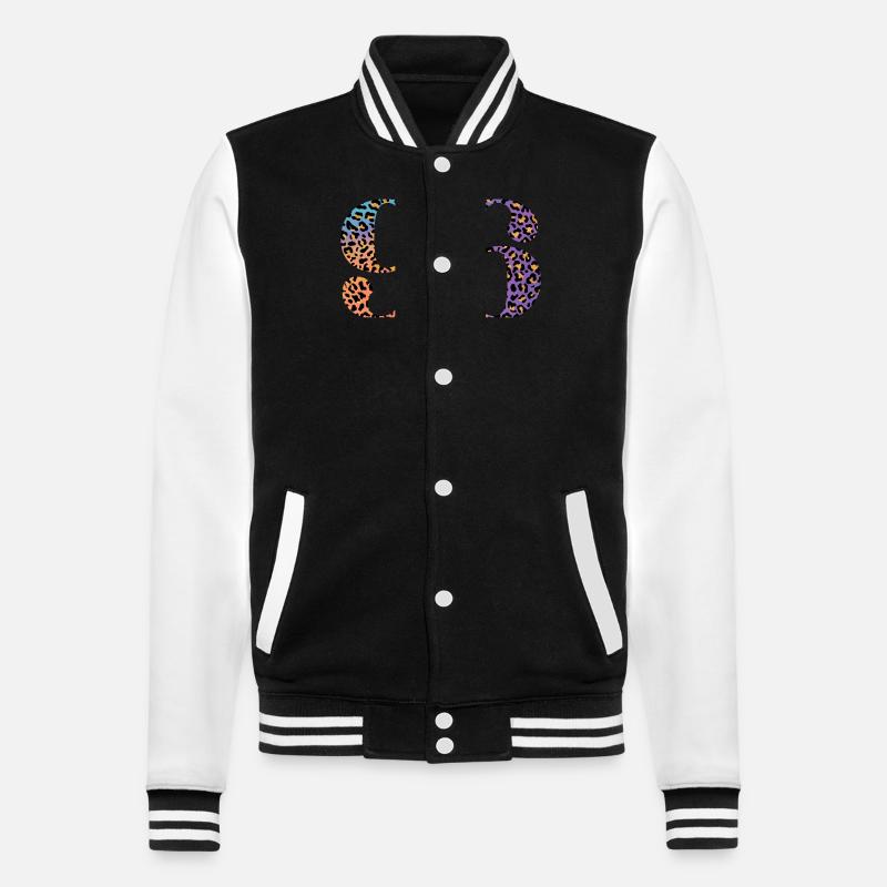 96e anniversaire léopard - Veste Teddy - noir/blanc