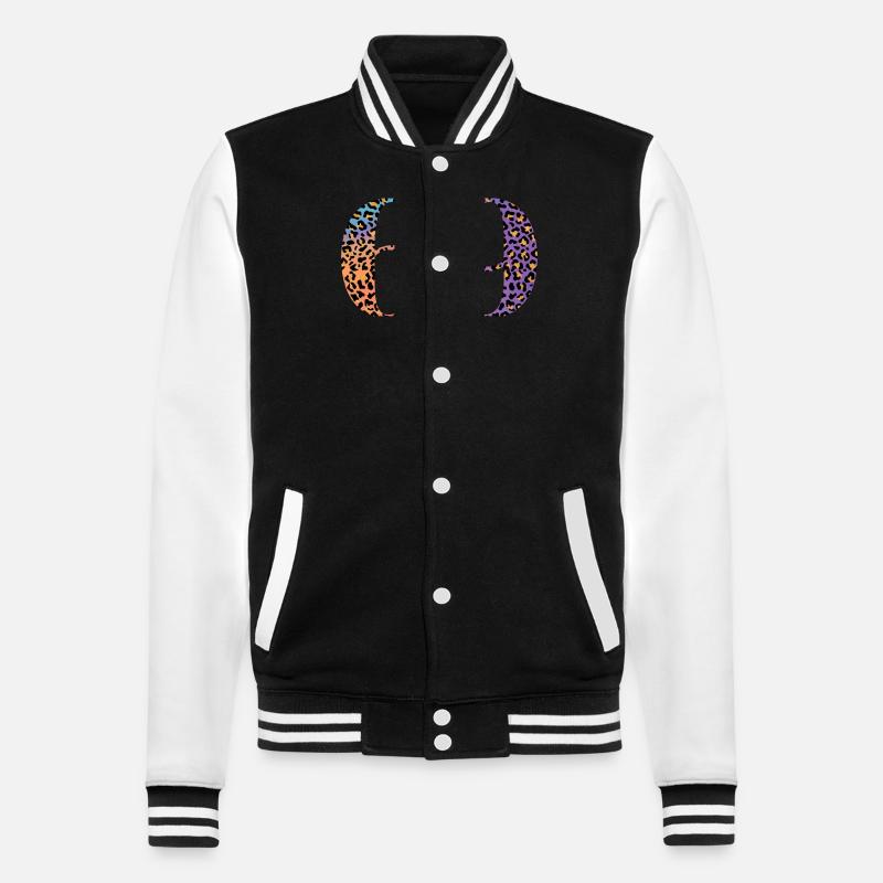 69e anniversaire léopard - Veste Teddy - noir/blanc