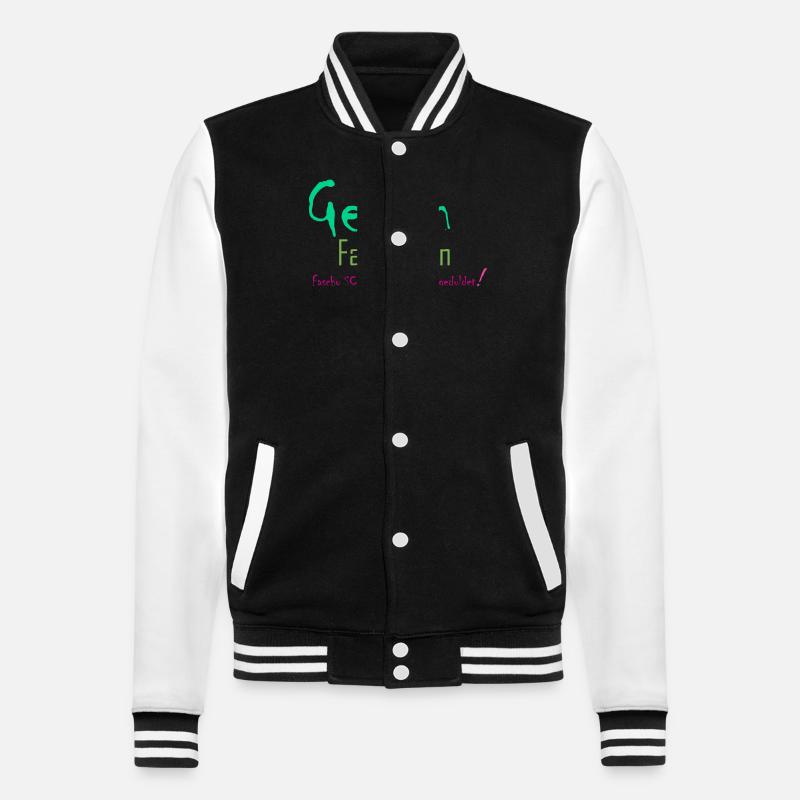 fascho scheisse wird nicht geduldet - College-Sweatjacke - Schwarz/Weiß