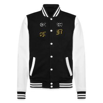 Come from the street - Veste Teddy - noir/blanc - Devant - Nik (191cm) & Marisol (170cm)