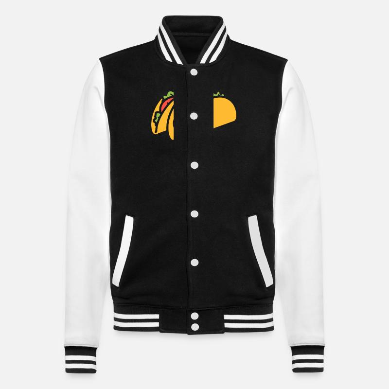 Tacos - College-Sweatjacke - Schwarz/Weiß