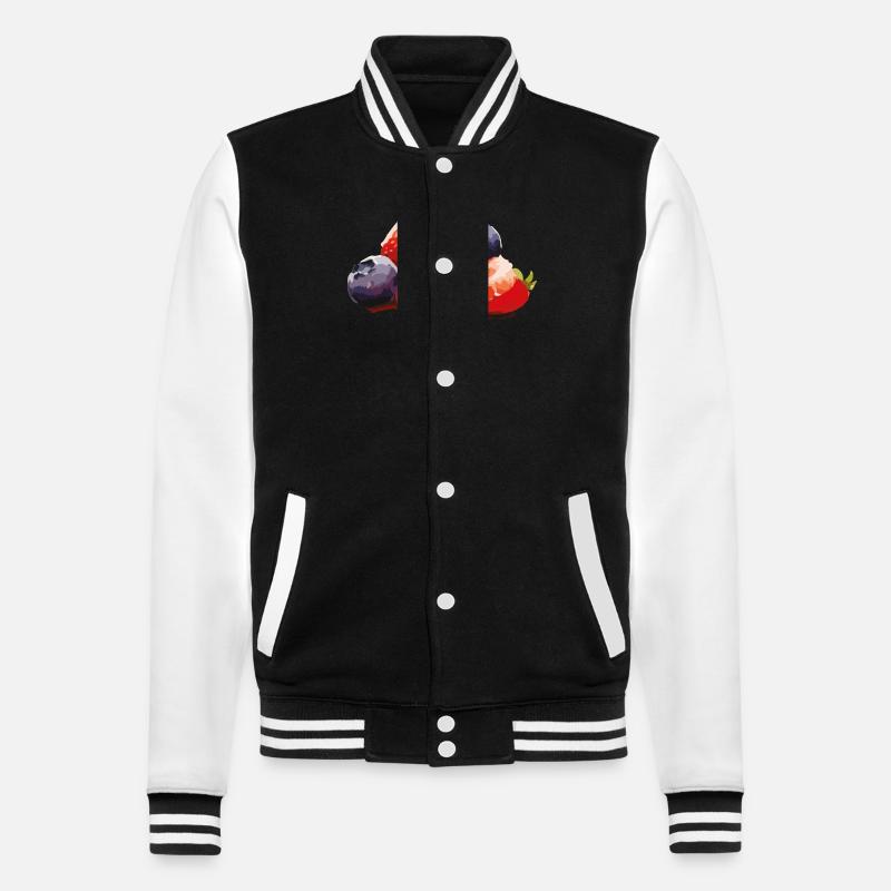 Fruit 2 - College Sweat Jacket - black/white