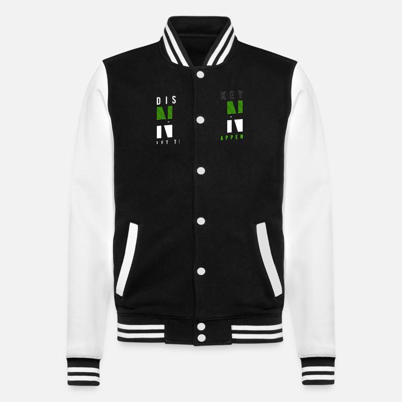 DJ Techno Sound - College-Sweatjacke - Schwarz/Weiß