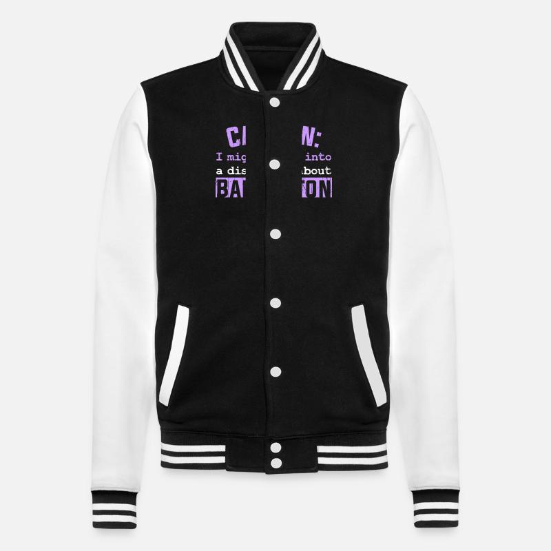 Caution - College-Sweatjacke - Schwarz/Weiß
