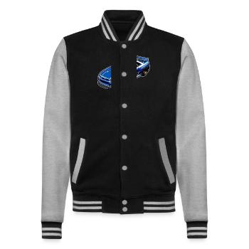 Jdm / Tuning / Turbocharger / Rims / Chiptuning - College Sweat Jacket - black/heather grey - Front - Nik (191cm) & Marisol (170cm)