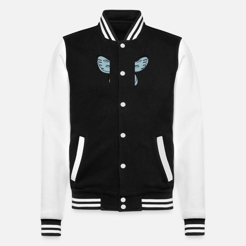 Papillon de conception abstraite - Veste Teddy - noir/blanc