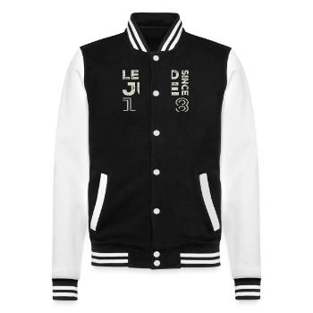 June 1978 Birthday June 1978 June Gift 1978 - College Sweat Jacket - black/white - Front - Nik (191cm) & Marisol (170cm)