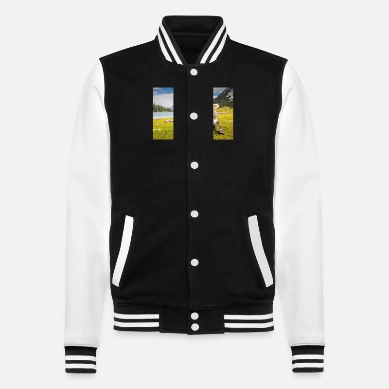 Vaches au lac Sebensee - Veste Teddy - noir/blanc