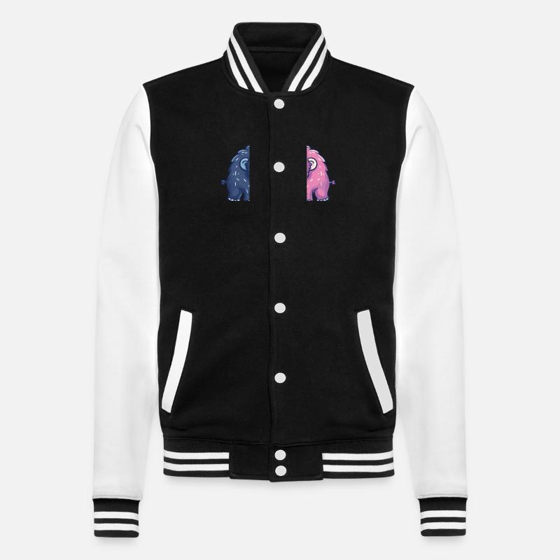 Mammoth Comic Couple Love - College Sweat Jacket - black/white