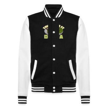 Dolma Sarma Griechenland Küche Reise Essen - College-Sweatjacke - Schwarz/Weiß - Vorne - Nik (191cm) & Marisol (170cm)