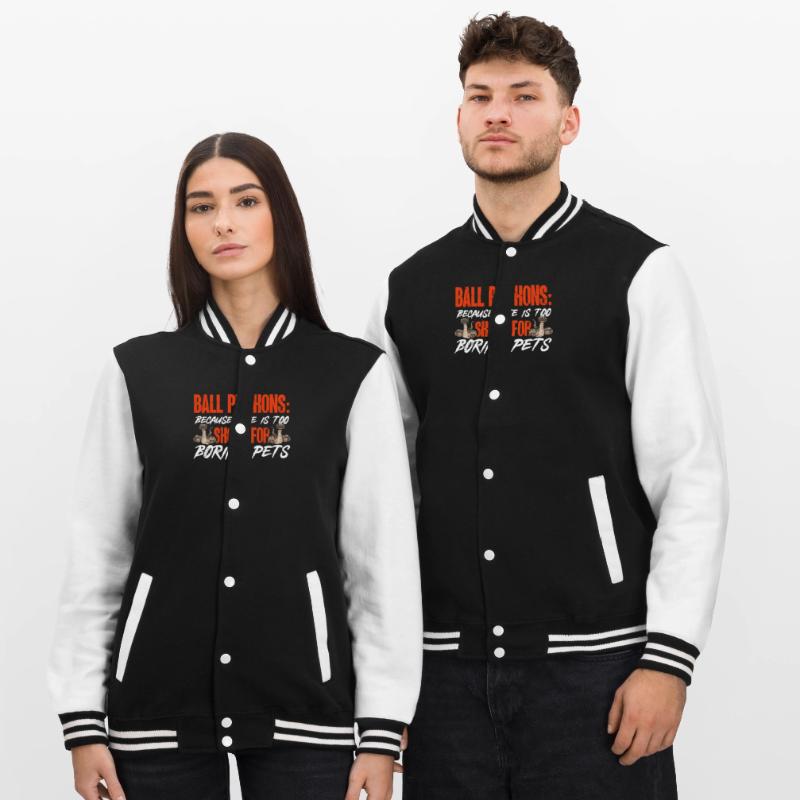 Ball Python Schlange Königspython College-Sweatjacke