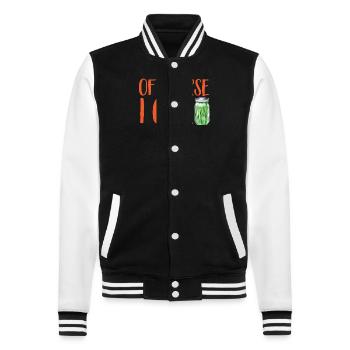 Mise en conserve, mise en conserve, mise en conserve, conservation des aliments - Veste Teddy - noir/blanc - Devant - Nik (191cm) & Marisol (170cm)