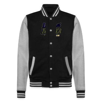 Profession Computer Science - College Sweat Jacket - black/heather grey - Front - Nik (191cm) & Marisol (170cm)