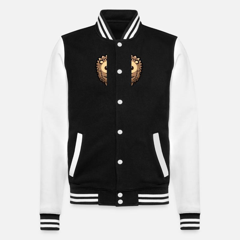 Hérisson Bande Dessinée Couple Amour - Veste Teddy - noir/blanc