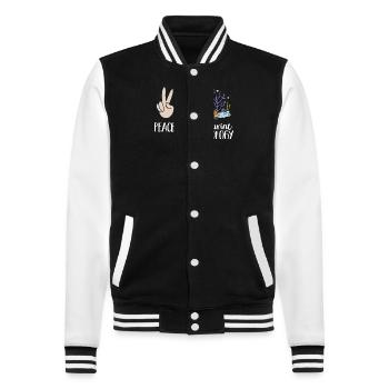 Marine Biology Ocean Marine Biologist - College Sweat Jacket - black/white - Front - Nik (191cm) & Marisol (170cm)