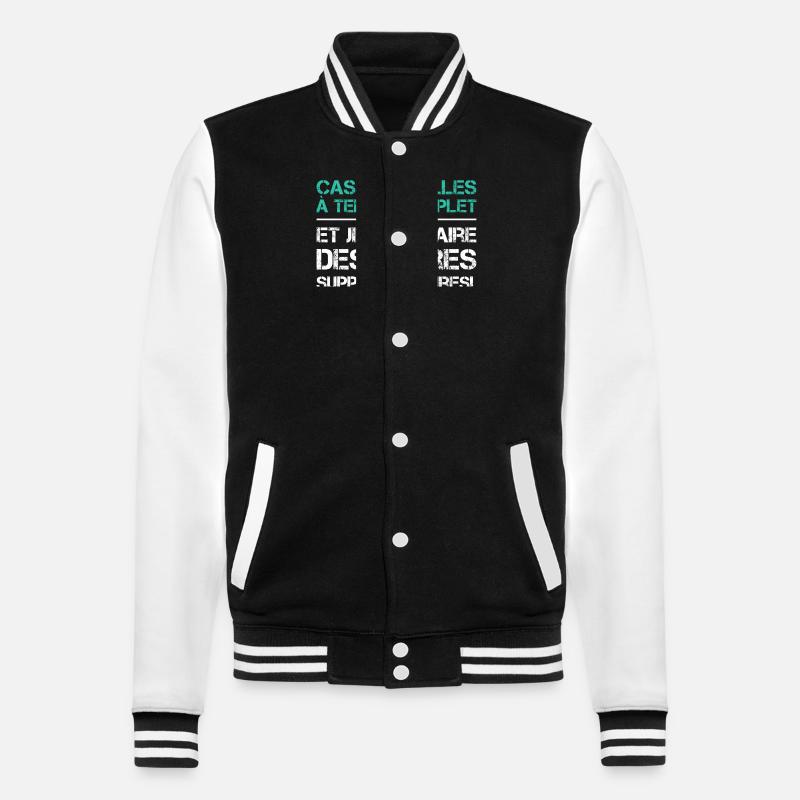Full-time daredevils - College Sweat Jacket - black/white