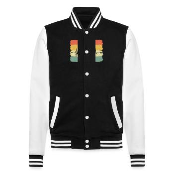 Kayaking Kayaking Heartbeat - College Sweat Jacket - black/white - Front - Nik (191cm) & Marisol (170cm)