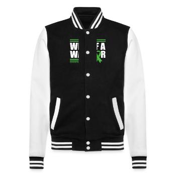 Schädel Hirn Trauma - College-Sweatjacke - Schwarz/Weiß - Vorne - Nik (191cm) & Marisol (170cm)