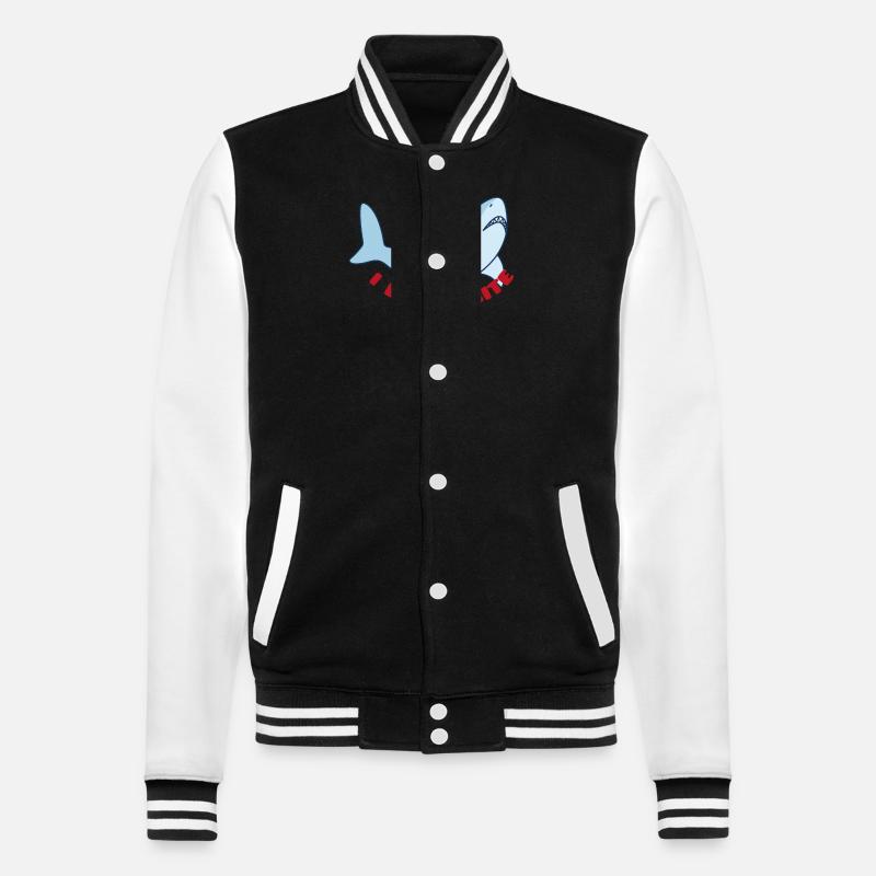 Meerestiere - College-Sweatjacke - Schwarz/Weiß