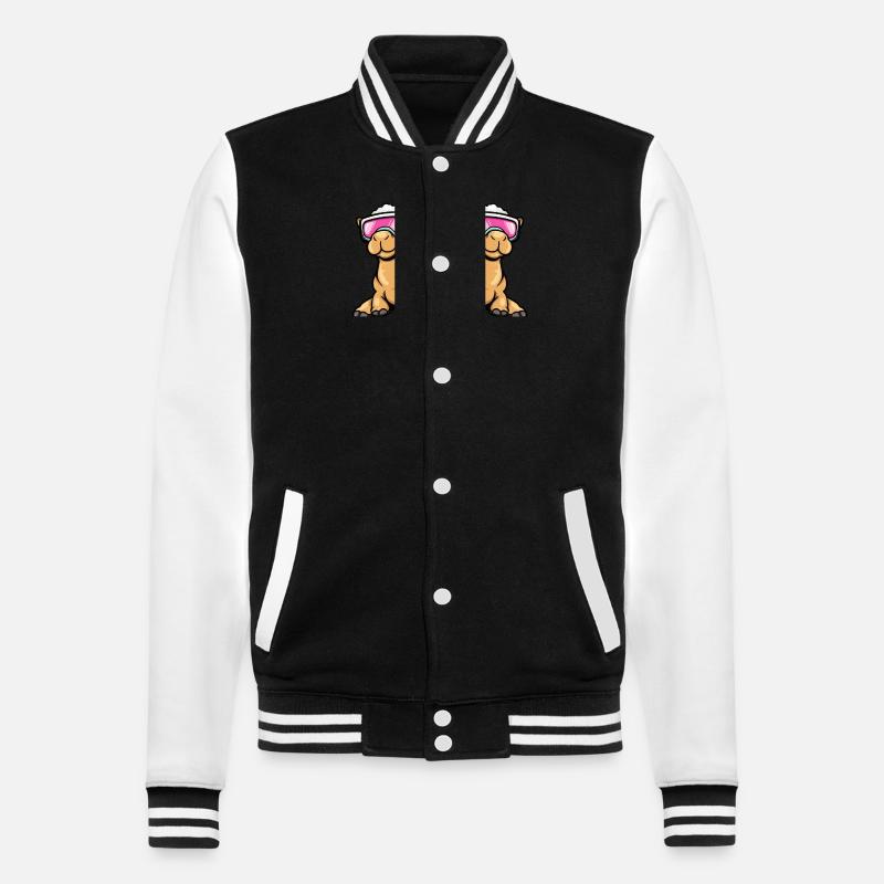 Kamel Ski Team Bier - College-Sweatjacke - Schwarz/Weiß