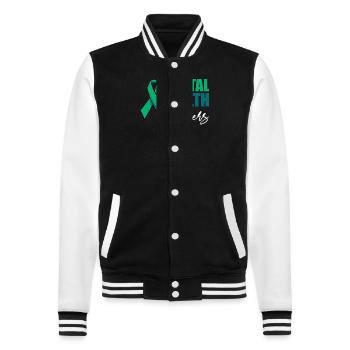 Mental Health Matters Bewusstsein Gesundheit - College-Sweatjacke - Schwarz/Weiß - Vorne - Nik (191cm) & Marisol (170cm)