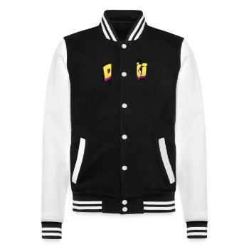 Daiki Nom personnalisé Style de bande dessinée Pop Art, Daiki - Veste Teddy - noir/blanc - Devant - Nik (191cm) & Marisol (170cm)