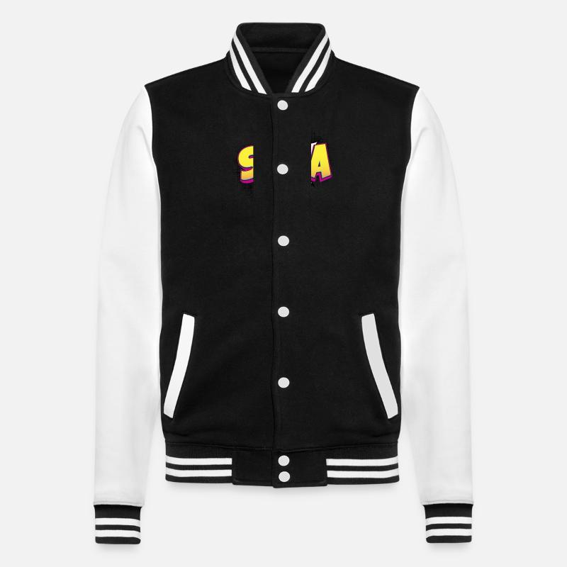 Sara Custom Name Comic Book Style Pop Art, Sara - College Sweat Jacket - black/white