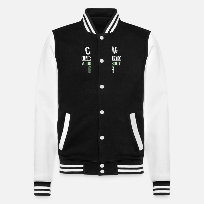 Caution - College Sweat Jacket - black/white