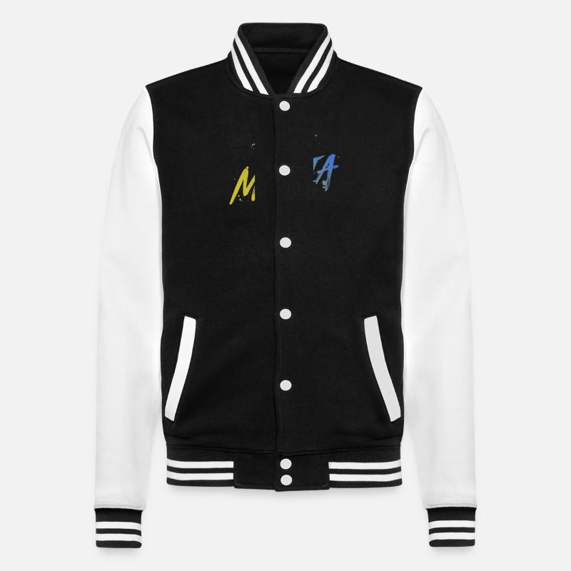 Maria - College-Sweatjacke - Schwarz/Weiß