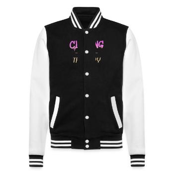 Klettern - College-Sweatjacke - Schwarz/Weiß - Vorne - Nik (191cm) & Marisol (170cm)