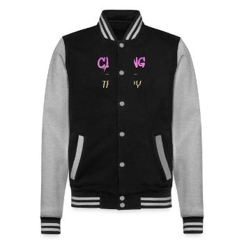 Klettern - College-Sweatjacke - Schwarz/Grau meliert - Vorne - Nik (191cm) & Marisol (170cm)