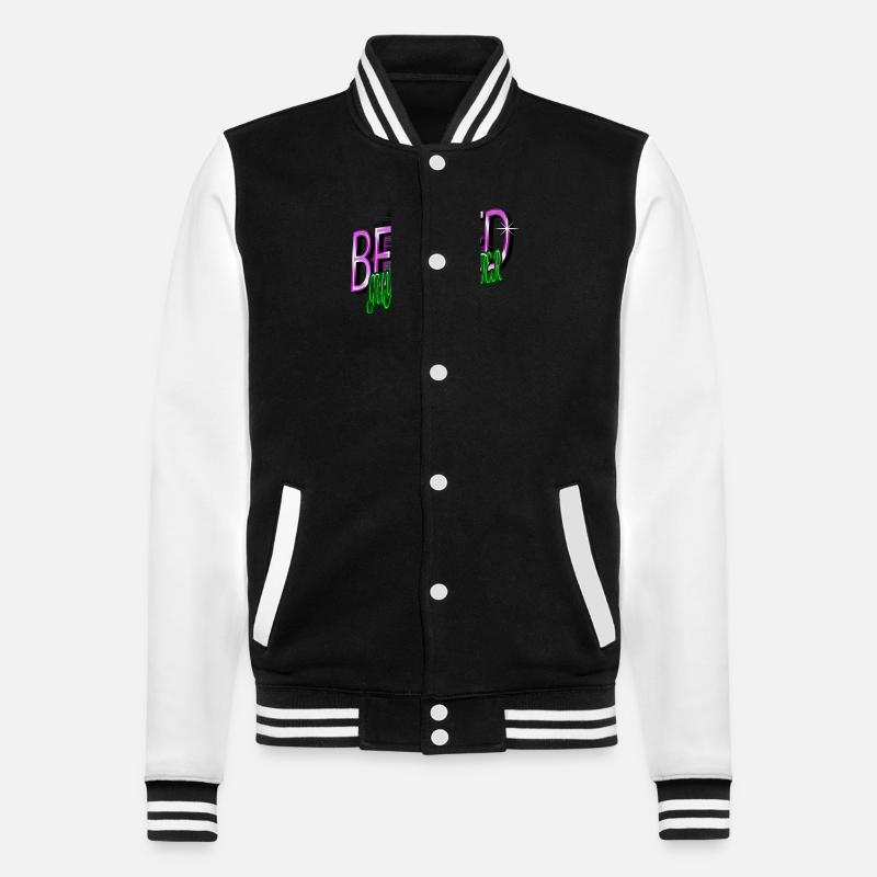 whitebeard daddy bear wizard whitebeard - College Sweat Jacket - black/white