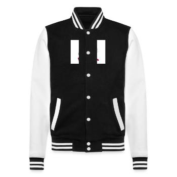 California State Flag Cowboy - College Sweat Jacket - black/white - Front - Nik (191cm) & Marisol (170cm)