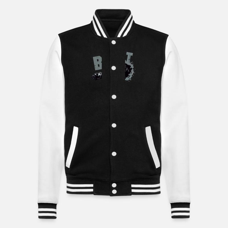 Beast Wolf - College Sweat Jacket - black/white