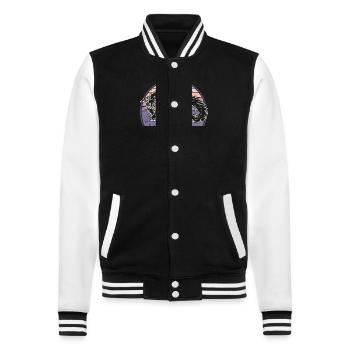 Polynesien Binturong Natur Tierwelt Asien - College-Sweatjacke - Schwarz/Weiß - Vorne - Nik (191cm) & Marisol (170cm)