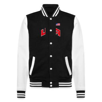 TEAM USA - College Sweat Jacket - black/white - Front - Nik (191cm) & Marisol (170cm)