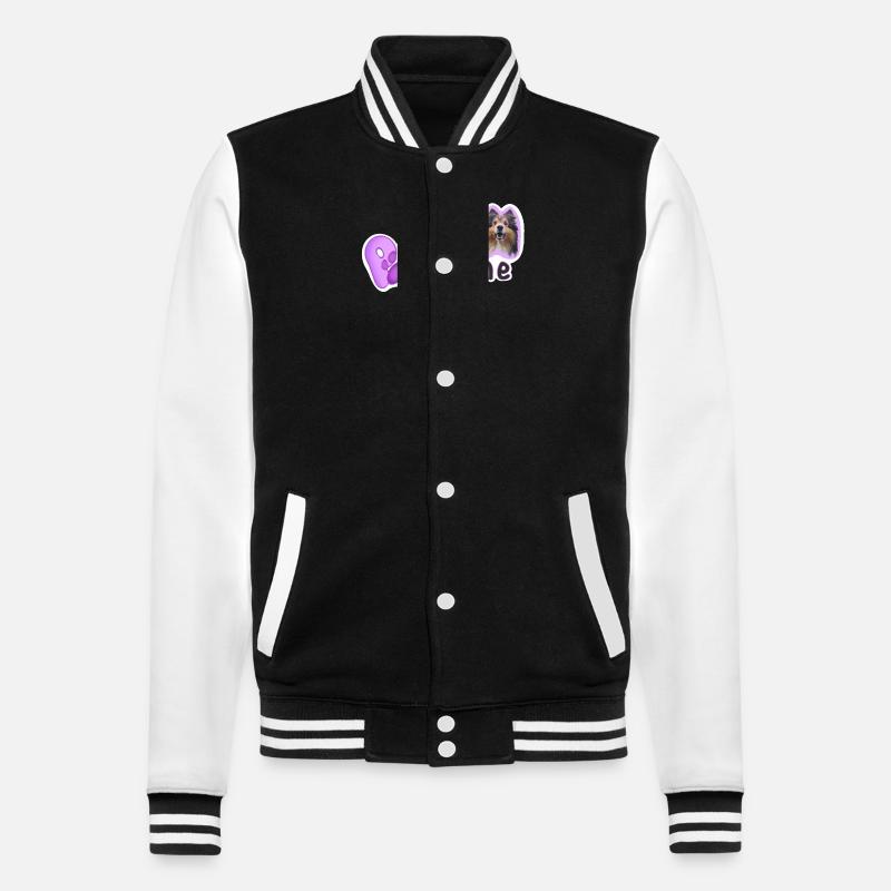 Feeling PAWSOME today! Hund Sheltie Pfote Pink - College-Sweatjacke - Schwarz/Weiß