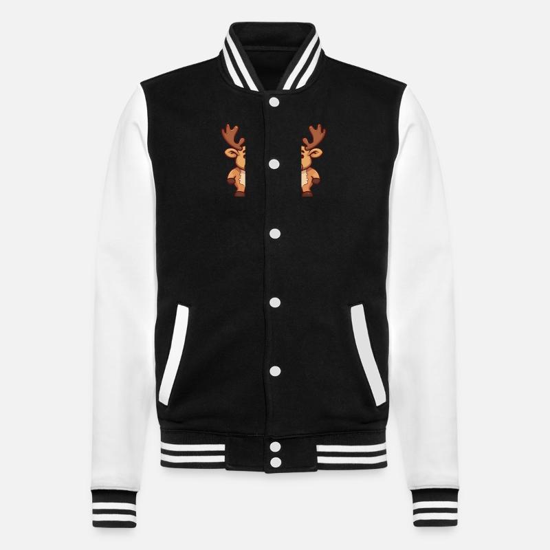 Moose Comic Beer Funny Booze - College Sweat Jacket - black/white