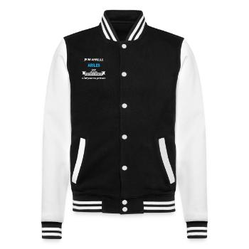 Je m'appelle excellence Ariles - Veste Teddy - noir/blanc - Devant - Nik (191cm) & Marisol (170cm)