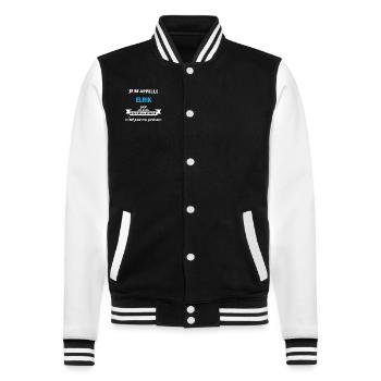 Je m'appelle excellence Elrik - Veste Teddy - noir/blanc - Devant - Nik (191cm) & Marisol (170cm)