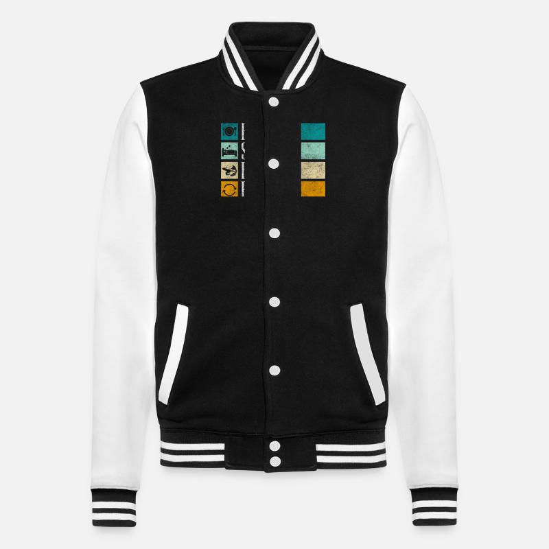 Receveur de l’équipe sportive - Veste Teddy - noir/blanc