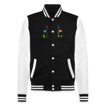 Fleur - Veste Teddy - noir/blanc - Devant - Nik (191cm) & Marisol (170cm)