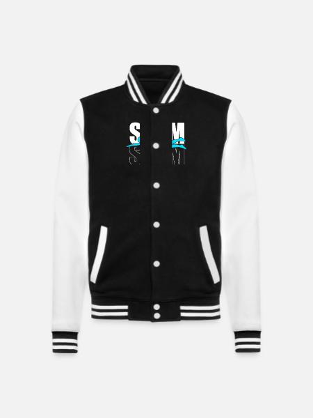 Schwimmen Schwimmer Schwimmbad Schwimmlehrer - College-Sweatjacke - Schwarz/Weiß