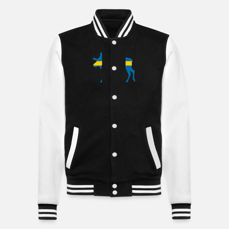 Elk Suède Drapeau Vacances - Veste Teddy - noir/blanc