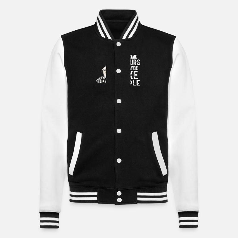 Lemur Catta Ring-tailed lemur - College Sweat Jacket - black/white