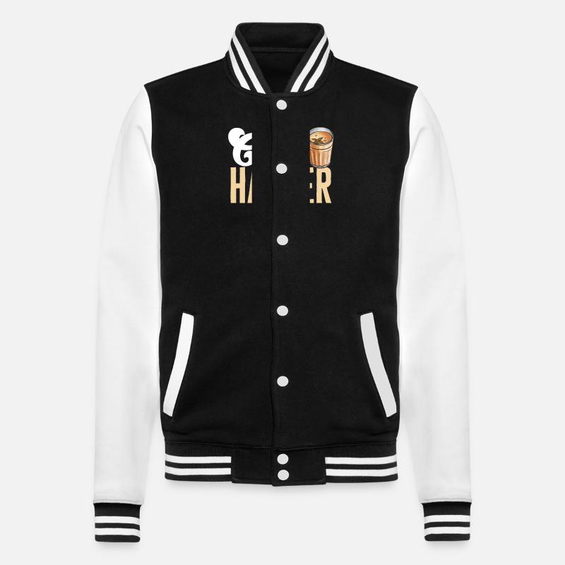 Chai Tea Masala Chai - College Sweat Jacket - black/white