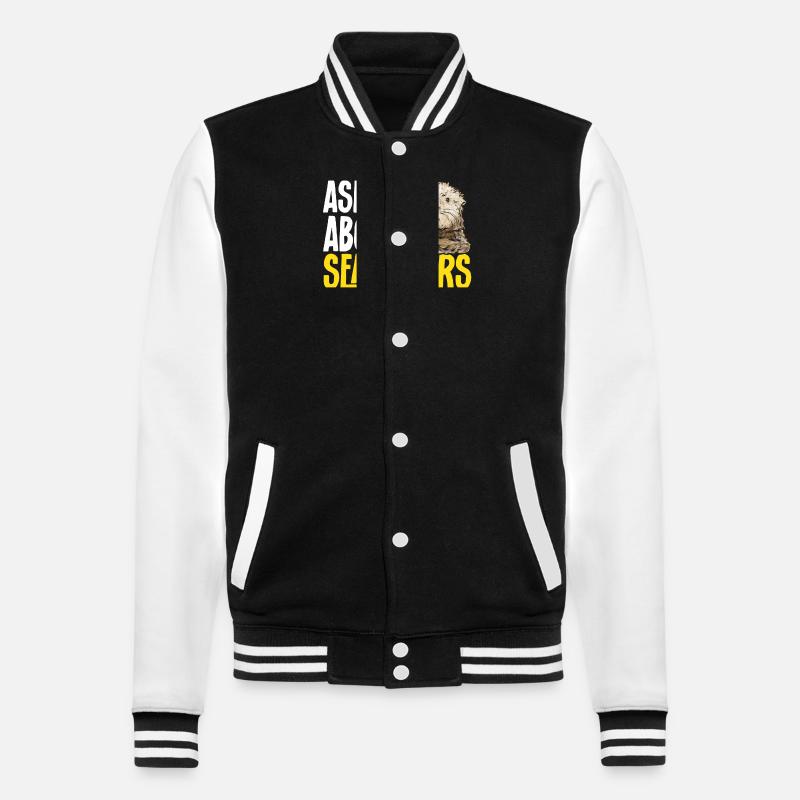 Seeotter - College-Sweatjacke - Schwarz/Weiß