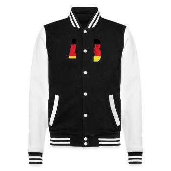 43 Numéro Jersey Allemagne - Veste Teddy - noir/blanc - Devant - Nik (191cm) & Marisol (170cm)
