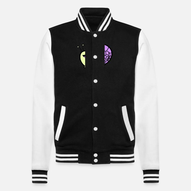 Bande dessinée d’escargot - Veste Teddy - noir/blanc