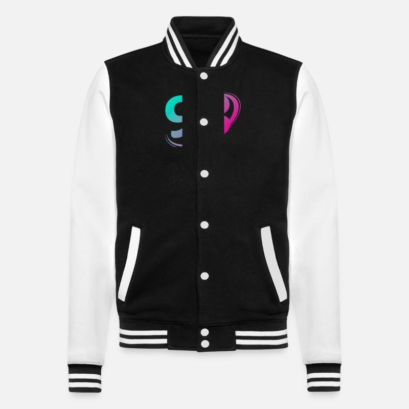 Nummer 98 mehrfarbig - College-Sweatjacke - Schwarz/Weiß